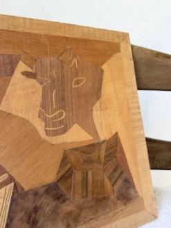 Panneau en marqueterie de bois inspiré de Picasso