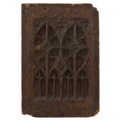 Panneau en relief en chêne sculpté gothique tardif, France, 15e siècle