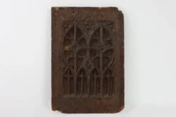 Panneau en relief en chêne sculpté gothique tardif, France, 15e siècle