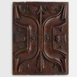Panneau sculpté gothique en chêne, Belgique, XVIe siècle