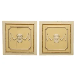Panneaux anciens décoratifs de style néoclassique en peuplier, XIXe siècle
