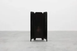 Paravent de cheminée Art Déco noir et or français, années 1930