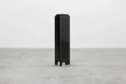 Paravent de cheminée Art Déco noir et or français, années 1930
