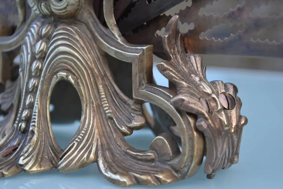 Pare cheminée/pare feu bronze fin 19ème
