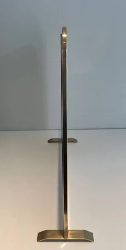 Pare-Feu Design à Panneau Unique en Verre Teinté Vert avec Cadre en Laiton
