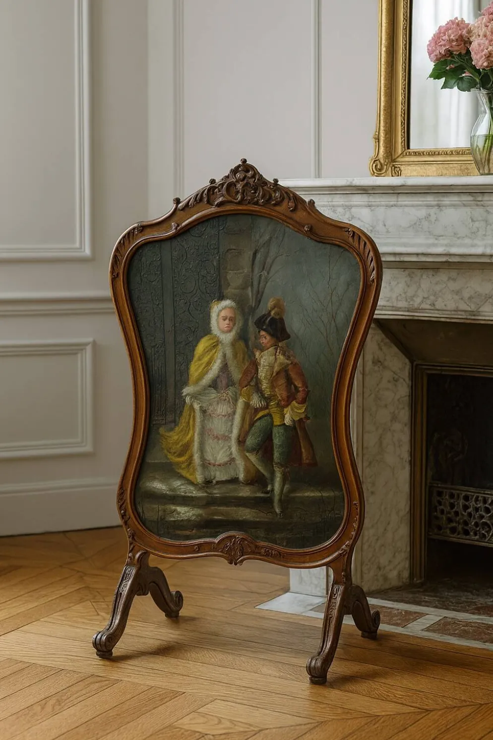 Parefeu de style Louis XV