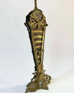 Pare-feu français vintage en laiton, motif paon, XXe siècle
