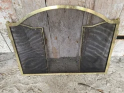 Pare Feu Grille Protection Cheminée 3 Volets Laiton Années 70 Vintage