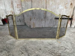 Pare Feu Grille Protection Cheminée 3 Volets Laiton Années 70 Vintage