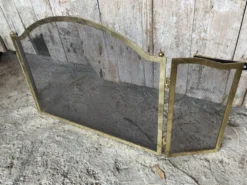 Pare Feu Grille Protection Cheminée 3 Volets Laiton Années 70 Vintage