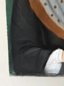 Pastel ancien portrait vintage bretonne décoration campagne