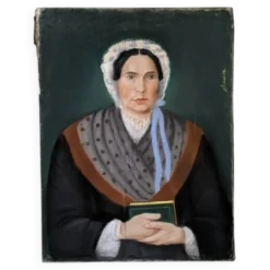 Pastel ancien portrait vintage bretonne décoration campagne