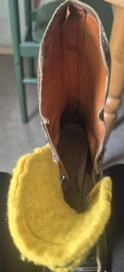 Patins à glace vintage en cuir Kovopol