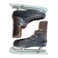 Patins à glace vintage en cuir Kovopol