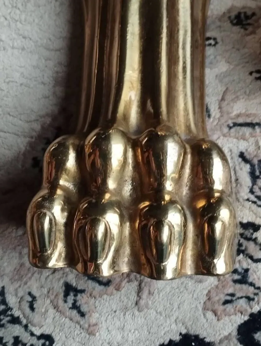 4 pattes de meuble en bronze massif