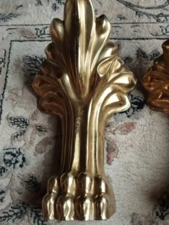 4 pattes de meuble en bronze massif