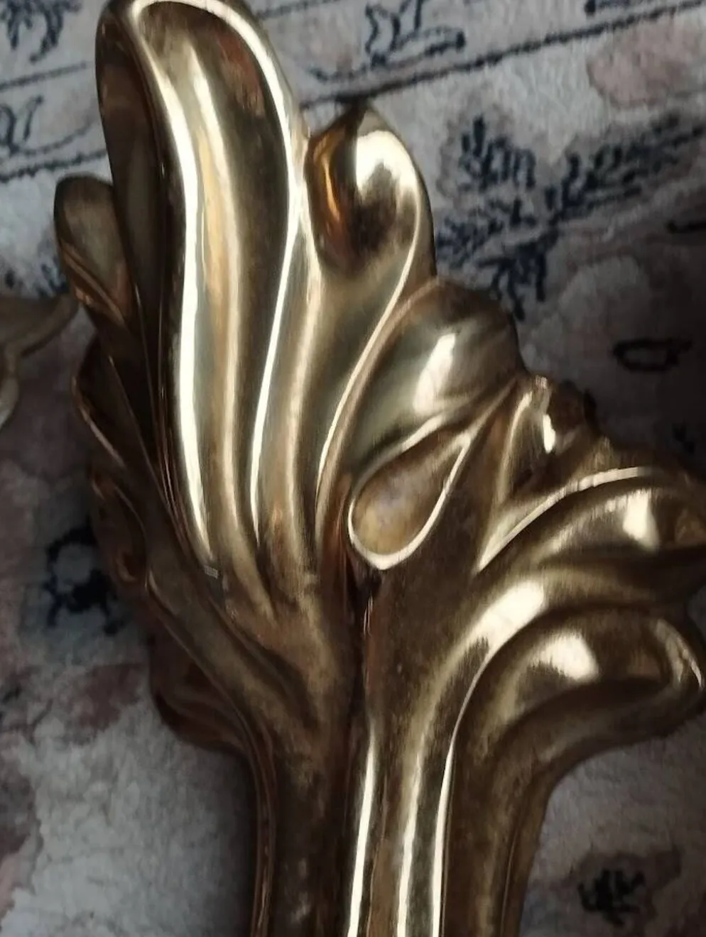 4 pattes de meuble en bronze massif