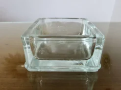 Pavé de verre , cendrier, signé LUMAX, recuit, années 40 50, Le Corbusier