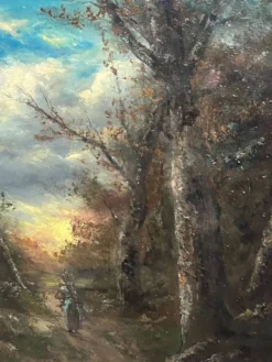 Paysage forestier ancien dans un beau cadre.