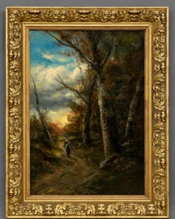 Paysage forestier ancien dans un beau cadre.