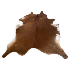 Peau de vache marron et blanche