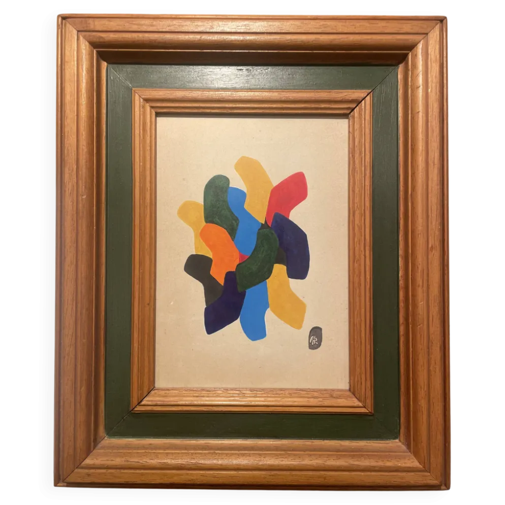 Peinture abstraite - Auguste Perrin - 1972