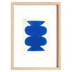 peinture abstraite bleue signée Eawy