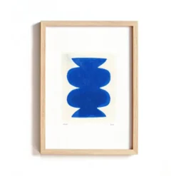 peinture abstraite bleue signée Eawy