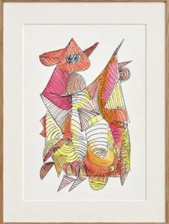 Peinture abstraite colorée – Acrylique sur papier – 24 × 34 cm
