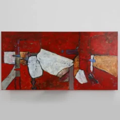 Peinture abstraite par Roeland Peperkamp, années 1990, huile sur toile