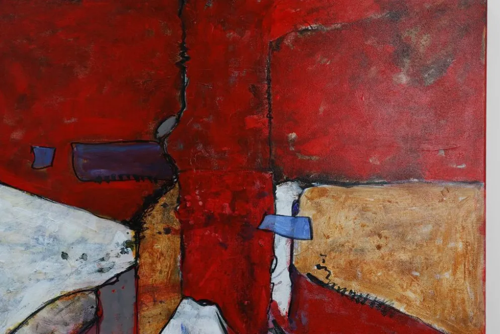 Peinture abstraite par Roeland Peperkamp, années 1990, huile sur toile