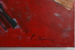 Peinture abstraite par Roeland Peperkamp, années 1990, huile sur toile