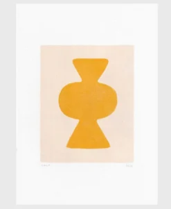Peinture abstraite sur papier signée Eawy