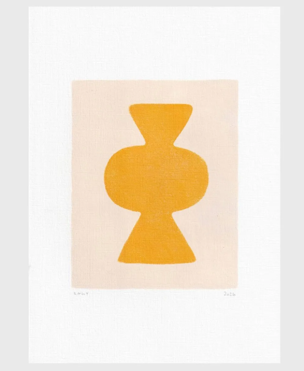 Peinture abstraite sur papier signée Eawy