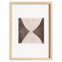 Peinture abstraite sur papier signée Eawy