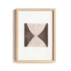 Peinture abstraite sur papier signée Eawy