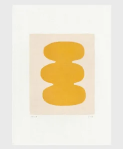 Peinture abstraite sur papier signée Eawy