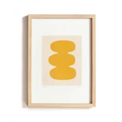 Peinture abstraite sur papier signée Eawy