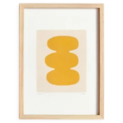 Peinture abstraite sur papier signée Eawy