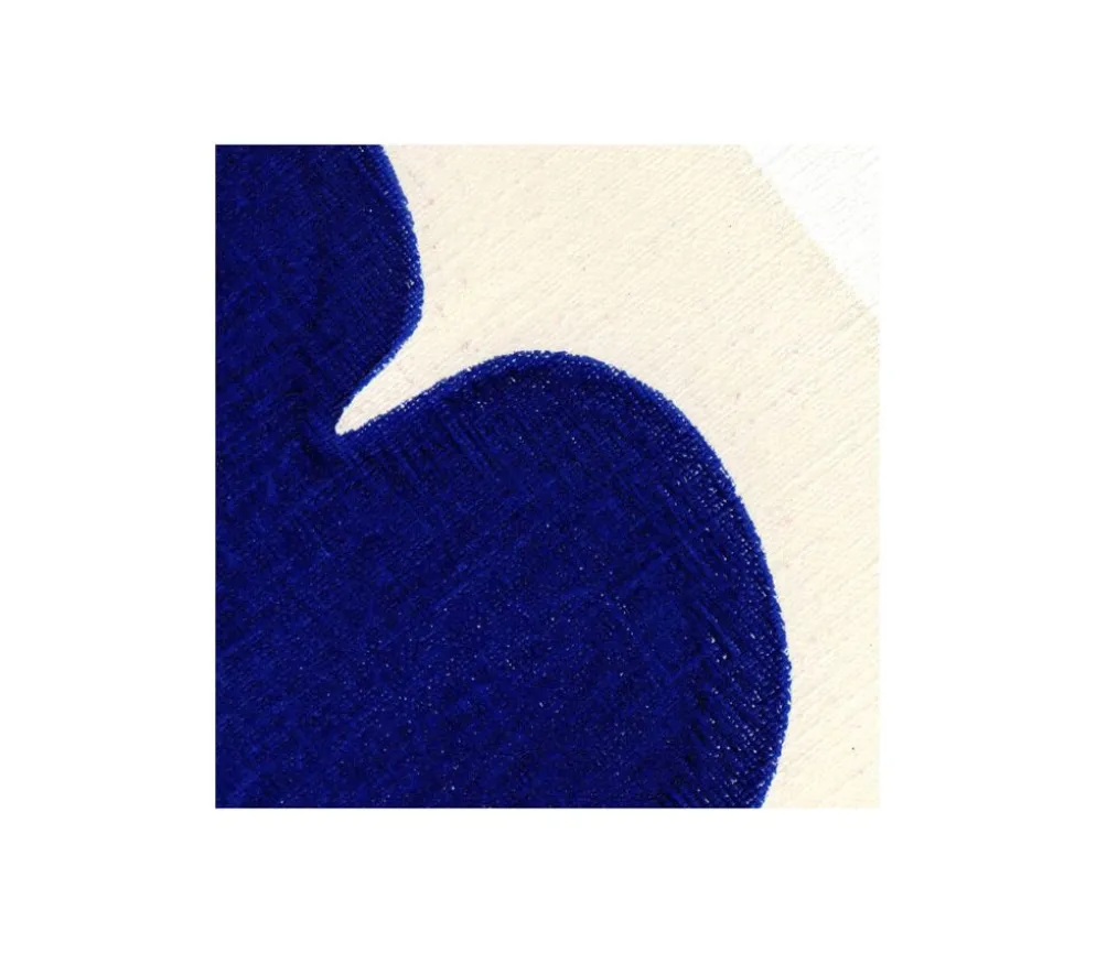 peinture abstraite sur papier bleue outremer signée Eawy