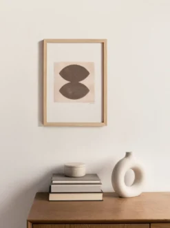 Peinture abstraite sur papier signée Eawy