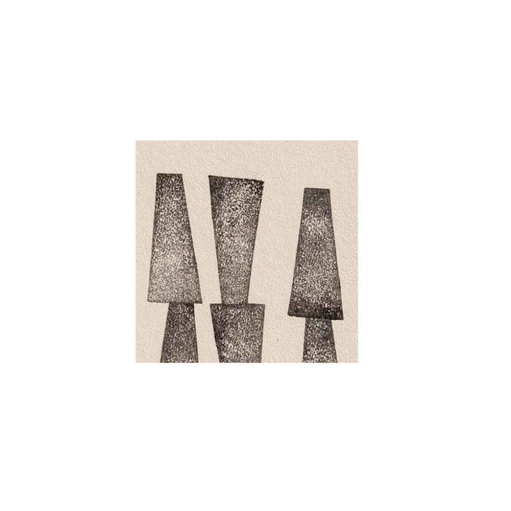 Peinture abstraite sur papier signée Eawy