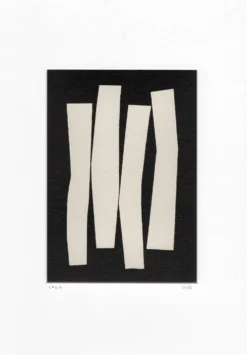 Peinture abstraite sur papier signée eawy