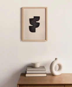 Peinture abstraite sur papier signée eawy