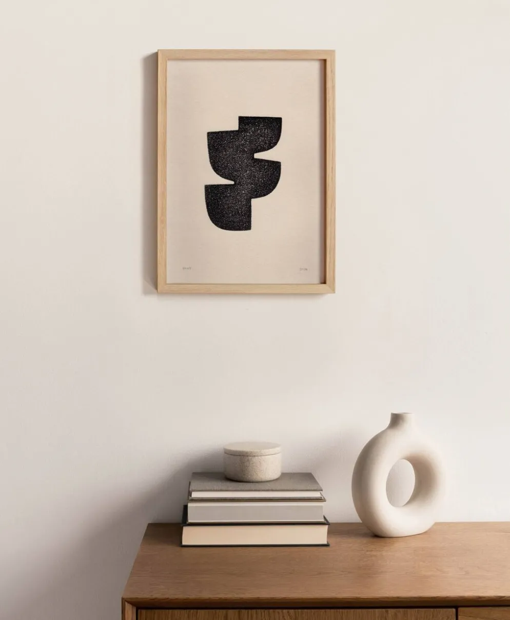 Peinture abstraite sur papier signée eawy