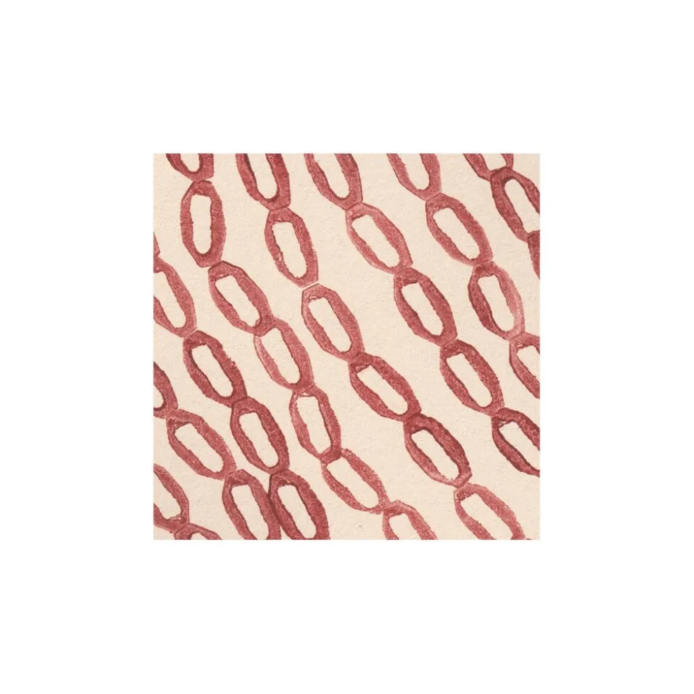 Peinture abstraite sur papier illustration rouge foncé signée Eawy