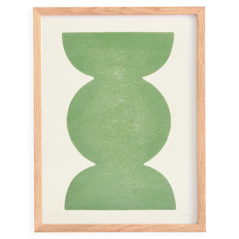 Peinture abstraite sur papier signée Eawy