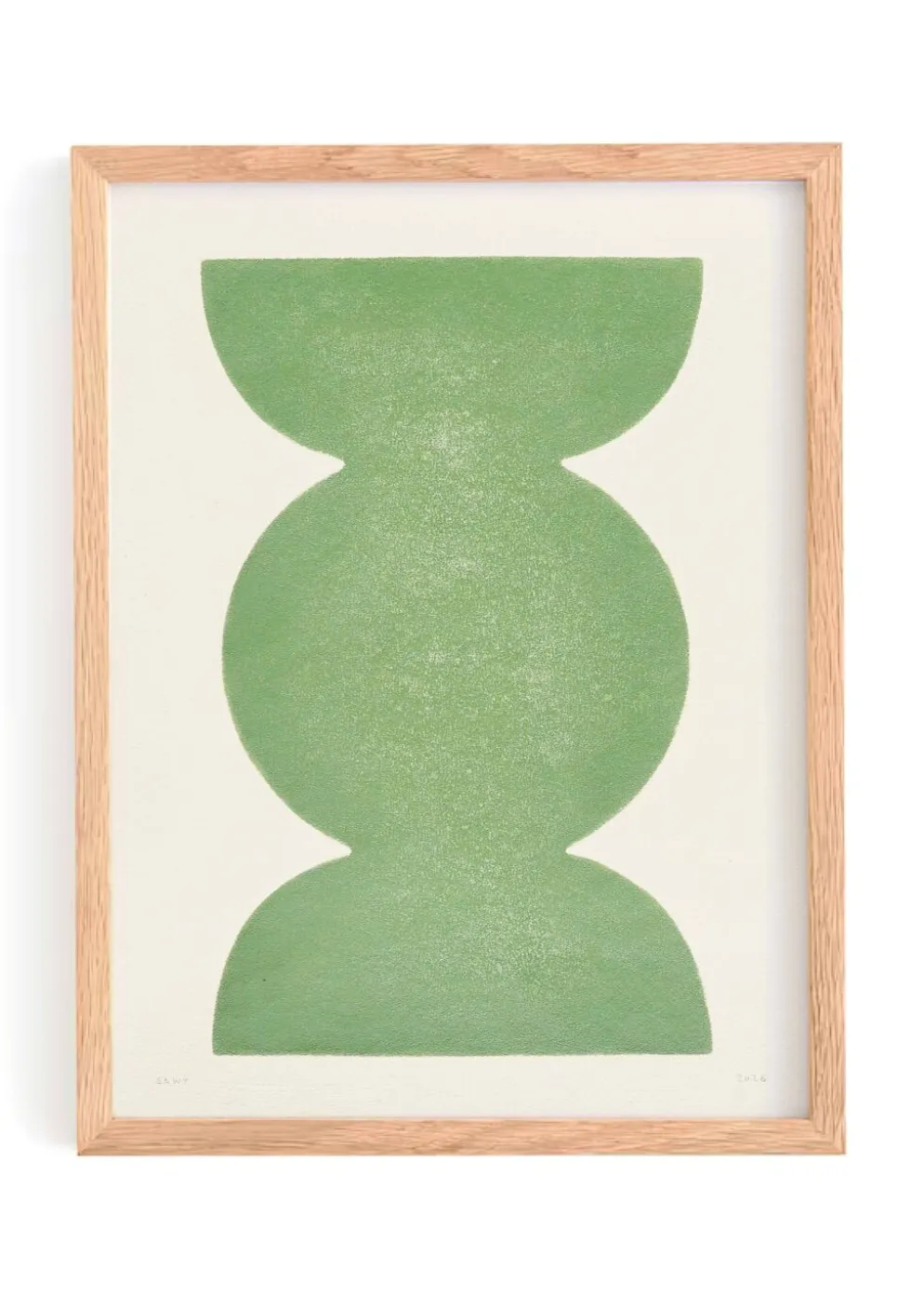 Peinture abstraite sur papier signée Eawy
