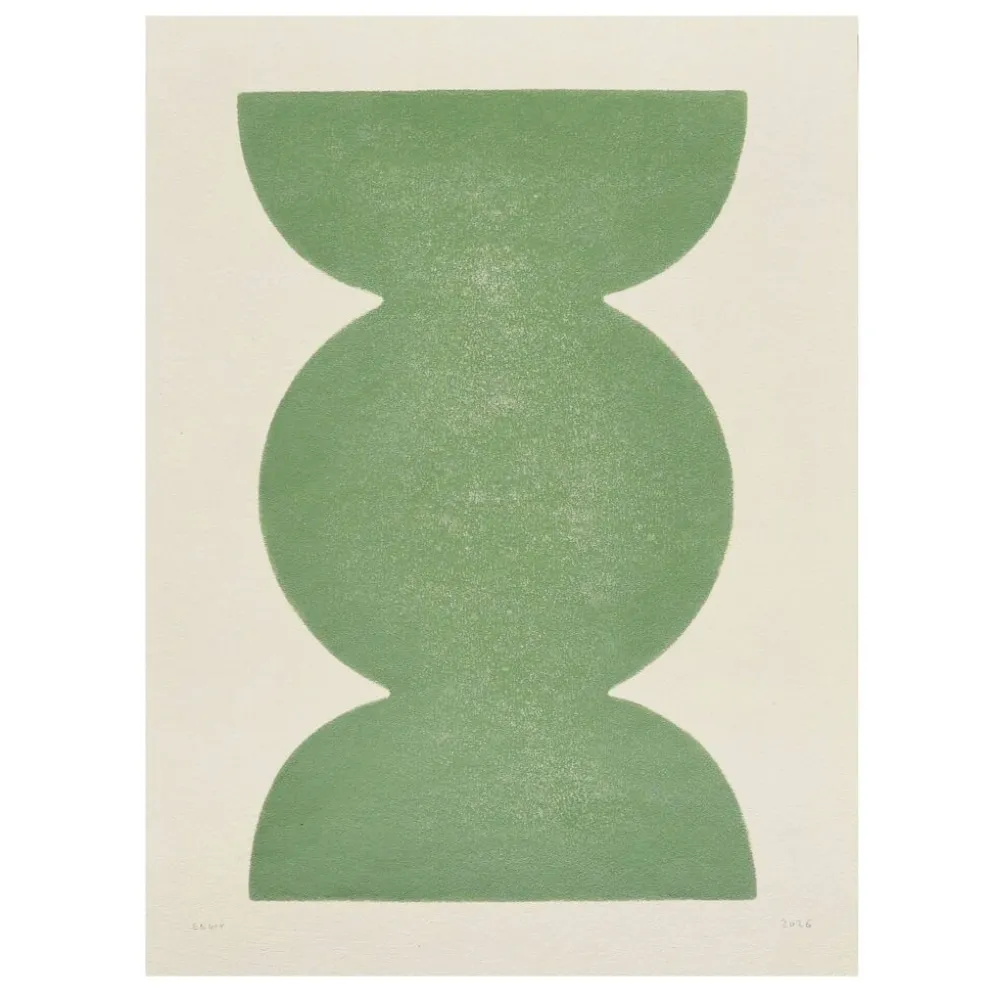 Peinture abstraite sur papier signée Eawy