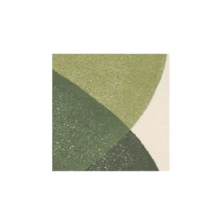 Peinture abstraite sur papier - illustration vert sauge signée Eawy